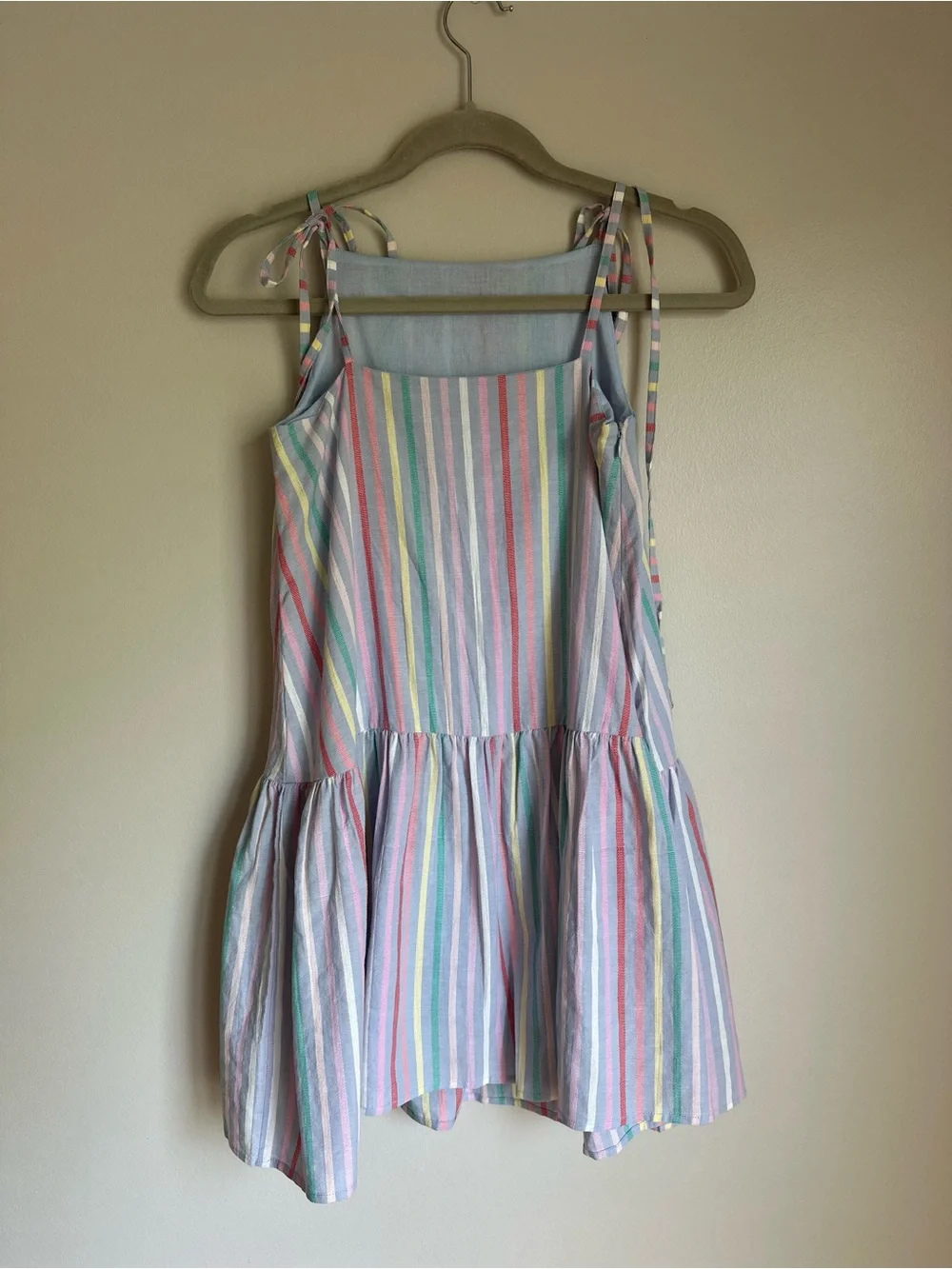 PLEAT Collection Girls Lydia Dress Sorbet Stripe NWT Size 14 Adjustable Strap